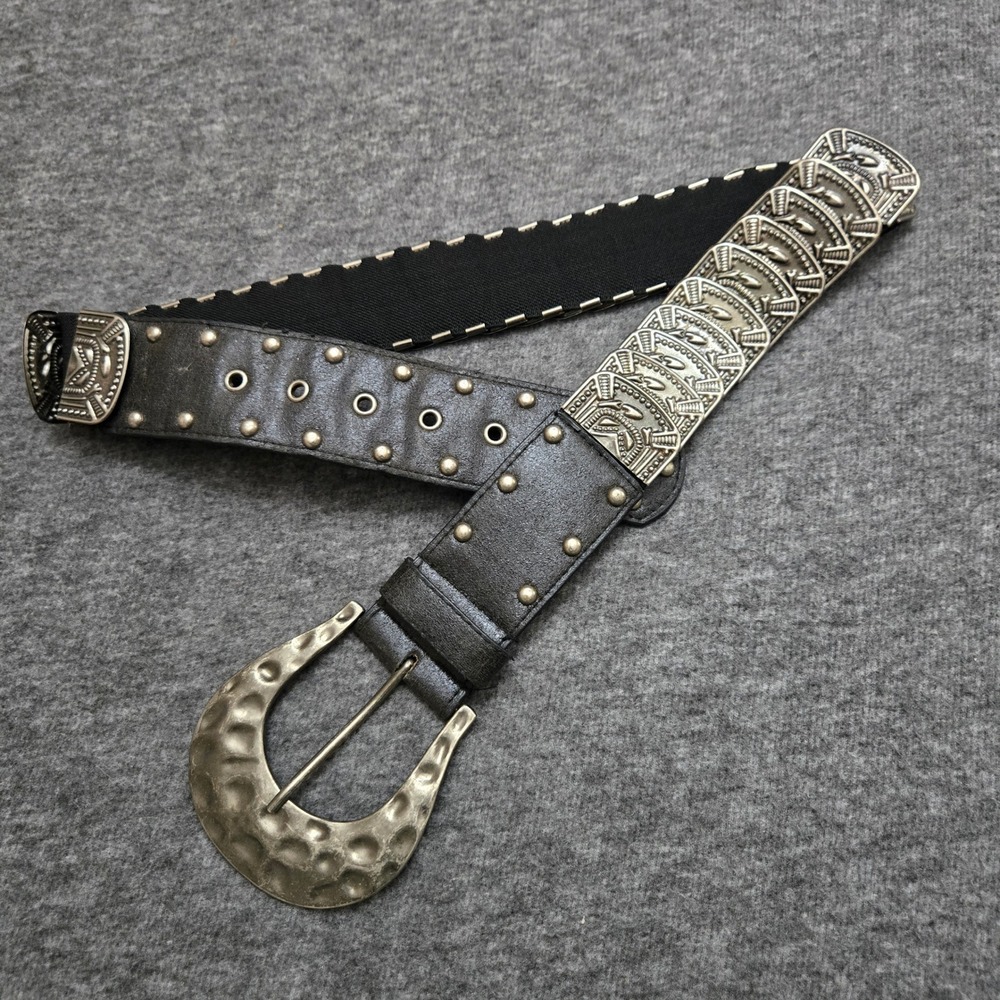 Western Concho Belt Steampunk Studded Hammered Boho Western Cowgirl Country Edgy